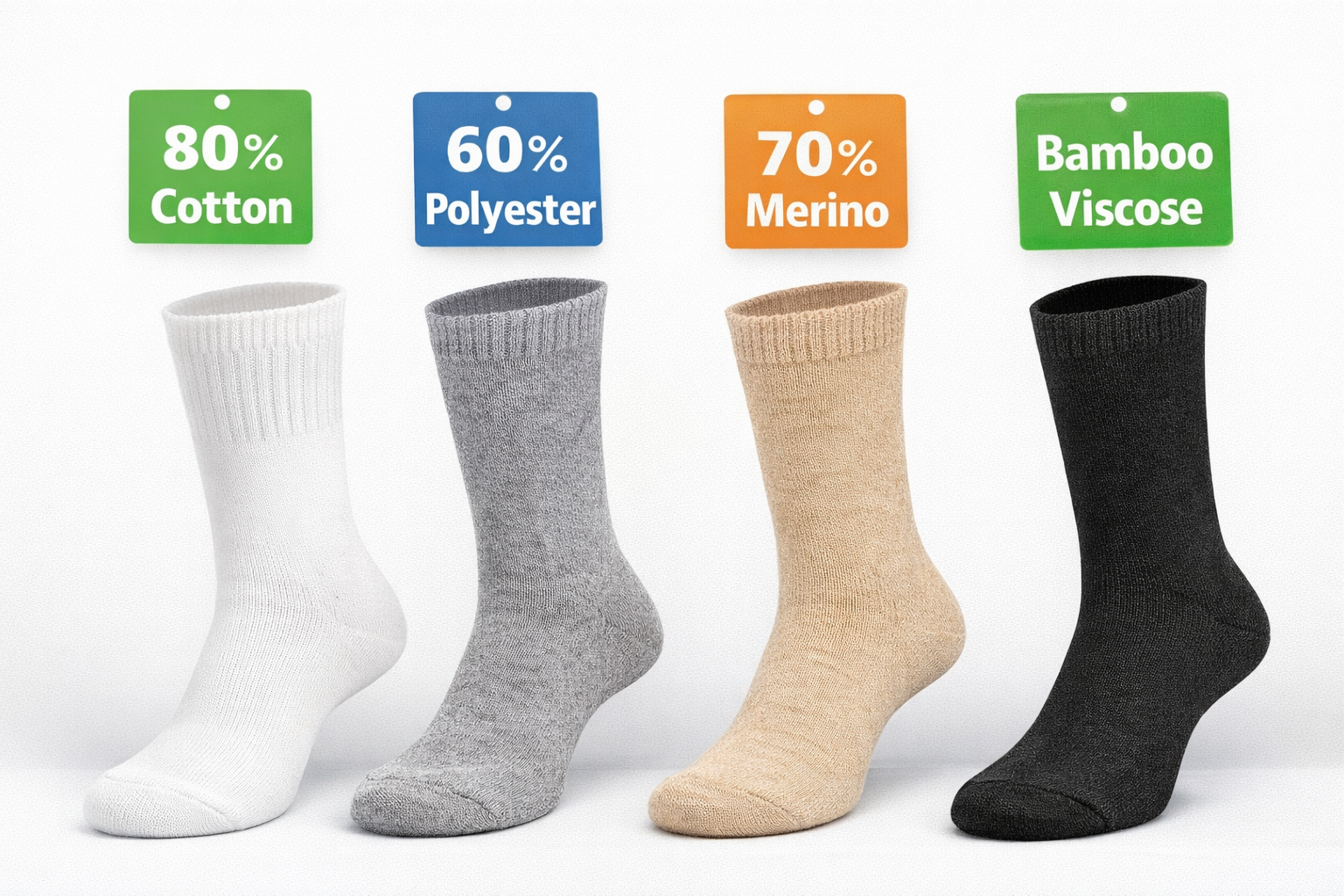 تفاوت جنس نخ جوراب ها در 15 نکته طلایی + جدول مقایسه تخصصی (راهنمای جامع و قطعی 2026)