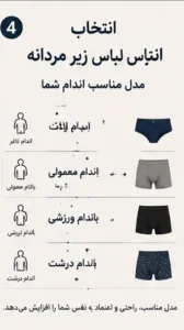 راهنمای انتخاب سایز لباس زیر مردانه | متد 2026 + جدول سایز و اندازهگیری 1 انتخاب سایز لباس زیر مردانه
